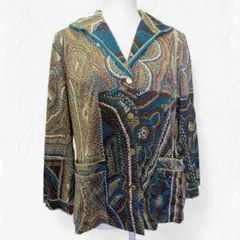 【極美品】レオナール 高級ジャケット シルク混 総柄 日本製 薄手 11AR 極美品】レオナール 高級ジャケット シルク混 総柄 日本製 薄手 11AR 極美