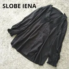 【美品】SLOBE IENA スローブイエナ レースカラー ブラウス 刺繍 黒