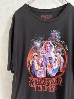 【八田えみり着用】　ストレンジャーシングス　Tシャツ　半袖　海外ドラマ　XL 黒