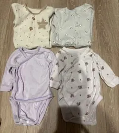 60サイズ　アカチャンホンポ　ロンパース　UNIQLOベビー肌着　4枚セット