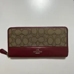 『マルさん専用です！買わないでください』 COACH 長財布 レッド/ベージュ
