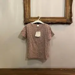 新品 テータテート 120 Tシャツ 花柄 くすみピンク ベージュ