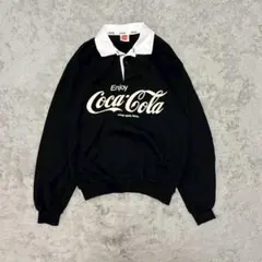 【希少】 Coca Cola ラガーシャツ 当時物 スウェット L CC45