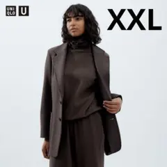 UNIQLO U ジャージーテーラードジャケット ブラウン　XXL