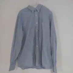 MERONA 水色 ストライプ 長袖シャツ L