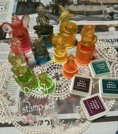 Disney雑貨 レア『ディズニースタンプセット』10個セット スタンプ