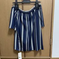 N . 半袖　トップス　ストライプ