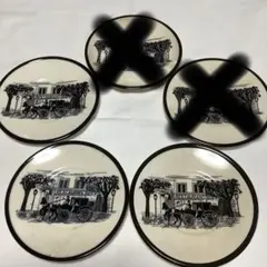 レトロなレストランデザイン皿 3枚