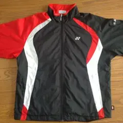 YONEX　バドミントン ウォームアップジャケット 黒赤白　Mサイズ