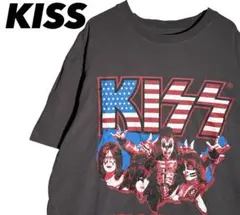 KISS Tシャツ M バンドT キッスTシャツ　ロックT グレー Tシャツ古着