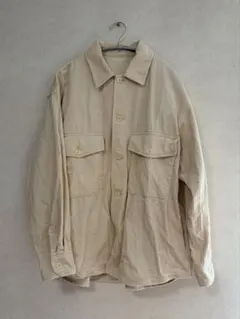 GU コーデュロイ シャツジャケット 【 アイボリー】