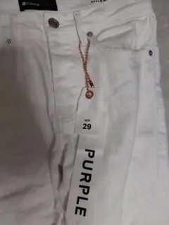 新品 PURPLE BRAND ホワイトスキニーデニム 29 パープルブランド