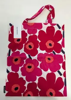 タグ付き新品☆marimekko 花柄 ミニトートバッグ ウニッコ レッド