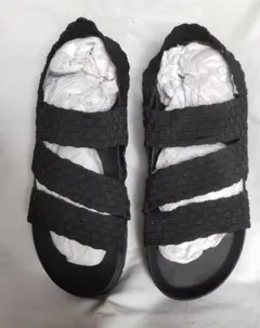 【新品】ゴム編みサンダル　厚底　LLサイズ