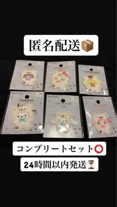 サンリオスノー　ワッペン　6個セット　セリア