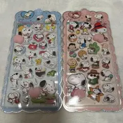 スヌーピー　おしりシール　桃シール　2枚セット