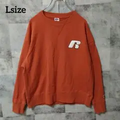 Russell Athletic Lsize スウェット ワンポイントロゴ 橙