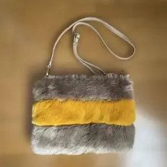 2wayファー ショルダー クラッチ バッグ