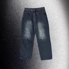 archive　grunge black denim pants y2k