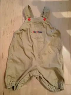 ミキハウス　オーバーオール　ベージュ　М80-90