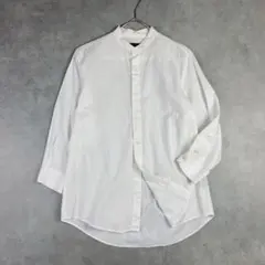nume リネン100% スタンドカラーシャツ ベージュ | Mercari