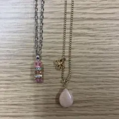 ハンドメイド ネックレス 2点セット 重ねづけ