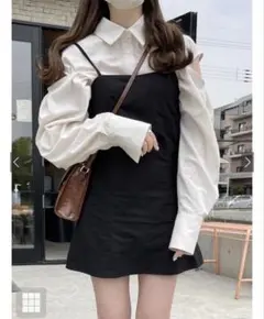 GRLリボンストラップキャミソールミニワンピースgm466