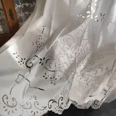 美品貴重！50s〜60sアメリカアンティークUSA植物柄カーテン生地