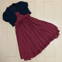 パーティードレス　結婚式　赤