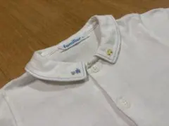 ファミリア　 襟付き　刺繍　シャツ 長袖　フォーマル　車　汽車　入園式