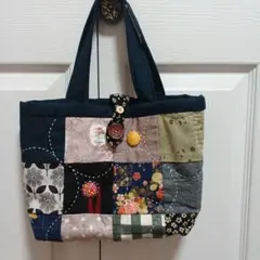 ハンドメイド　パッチワーク　バック　トートーバック　刺子　①