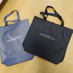 BREAD AND BUTTER ブラック&グレー　エコバッグ2点セット