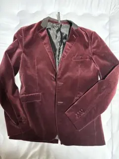 極美品✨glamb　テーラードジャケット　ベロア　ワインレッド　サイズ3(L)