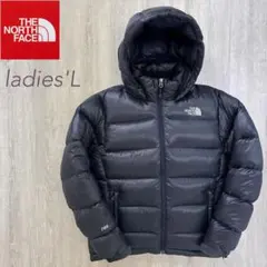 ノースフェイス 700FIL フードダウンジャケット ネイビー レディースL