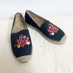 Kate spade ケイト・スペード　エスパドリーユ　スリッポン　刺繍シューズ
