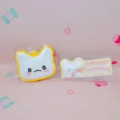 はなまるおばけ　ミラーキーホルダー　名札バッジ