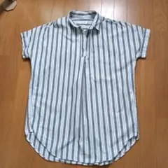 LEPSIM シャツチュニック 白黒ストライプ Fサイズのサムネイル