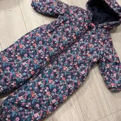 next キッズ　くま耳アウター　スノーウェア　ジャンプスーツ　花柄　女の子