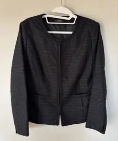 SHOO-la-RUE ノーカラージャケット ブラック