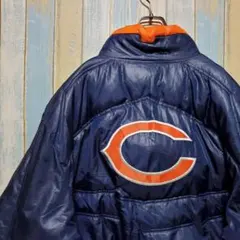 6-400☆リーボック☆NFLベアーズ☆中綿入りナイロンジャケット☆デカロゴ刺繍