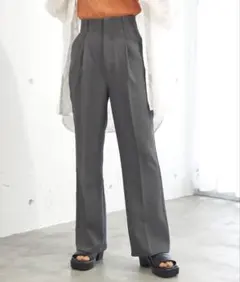 tiptop センタープレスセミフレアスラックス