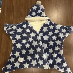 星柄フリースおくるみ（フード付き）