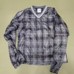 FILA GOLF グレー系チェック Vネックジャケット Lサイズ　古着