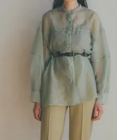 CLANE シアーブラウス　ミント　size1のサムネイル