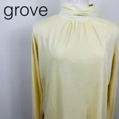 grove グローブ 長袖カットソー シャツ ブラウス L ハイネック
