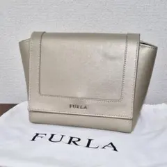 FURLA　フルラ　チェーンバッグ　クラッチ　シャンパンゴールド