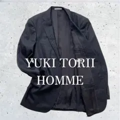 《 YUKI TORII 》 ウール地 ストライプ柄 シングル スーツ A8