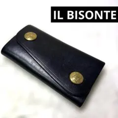 IL BISONTE イルビゾンテ　4連　キーケース　鍵　ネイビー　レザー