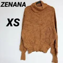 ★ZENANA オレンジ タートルネックニット 【XS】オーバーサイズ　海外古着