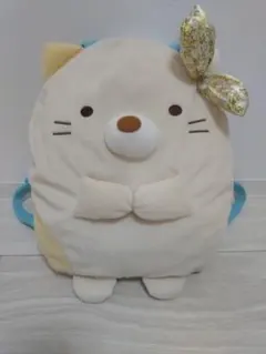 すみっこぐらし　すみっこねこ　ぬいぐるみリュック 花柄リボン付き　キッズリュック